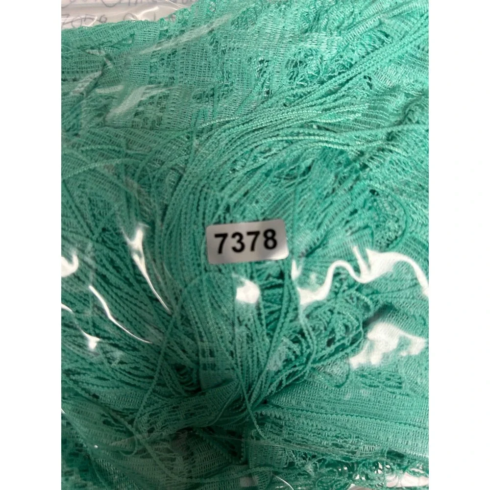 Boho Romantic Festival Women‎ OS Seafoam Green Floral Lace Fringe Shawl Wrap
